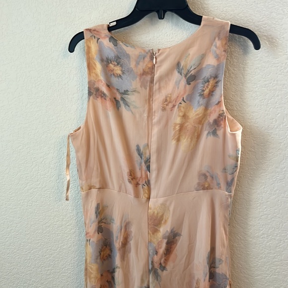 Lauren Ralph Lauren Floral Crinkled Georgette Midi Dress - Picture 9 of 11